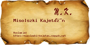 Misolszki Kajetán névjegykártya